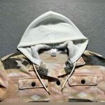 No Boundaries  Hooded Shirt Jacket Women’s XL Aztec Print Pink Button Up Poly Photo 2