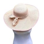 17” light pink floppy beach derby hat Photo 0