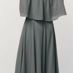 Baltic Born Dusty Blue Sonia Off Shoulder Maxi Dress Photo 1