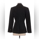 Norma Kamali  Black White Pin-Stripe 2-Button Notch Collar Blazer Jacket 6 = S Photo 1