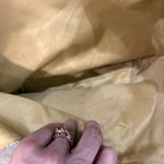 Neiman Marcus  Gold Crocodile Print Vintage Faux Leather Tote Bag Photo 5