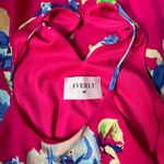 Everly Pink Floral Sundress Mini Women Sz Small Halter Neck Sleeveless Photo 2