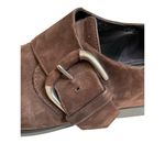 Ecco Nubuck Suede Brown Leather Monk Strap Buckle Dark Brown Suede Women Photo 8