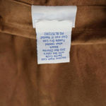 VTG Faux Suede Laser Cut Brown Button Up Western Top Shacket Rodeo Cowgirl XL Photo 4