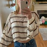 Urban Outfitters Striped Long Sleeve Crop Top Photo 0