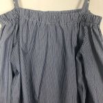 Seven Sisters  Off Shoulder Striped Blue Top Size Small Photo 2