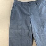 Chico's  1 US M 8 Capri Pants Women’s Blue Cargo Cropped Flat Front Casual Stretch Photo 2