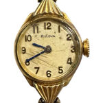 Bulova Vintage Women's Watch 10K RGP Bezel Gold Tone Dainty Expansion Band Photo 0