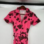 Rachel Antonoff Sal Jumpsuit moo pink cow print one piece novelty print size 2 Photo 8