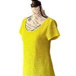 Ann Taylor women’s yellow crochet overlay neon rave party night out boho top S Photo 1