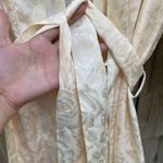 Erika Vintage  Taylor Ivory Cream Floral Long Robe 90s 1990s Photo 5