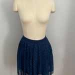 Uniqlo Pleated Navy with White Polka Dot Mini Skirt- Size M- 28-29 Waist Photo 1