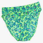 VINTAGE 90s SUNSETS Neon Floral Bikini Set Green Size L Photo 3
