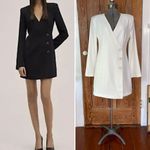 Jason Wu White Blazer Faux Wrap Button Front Men’s Wear Mini Dress - Sz Medium Photo 1
