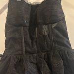 Windsor Short Homecoming  Dress Black Sparkly ruffled  Photo 2