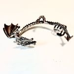 Dolls Kill NEW - Fantasy Gothic Silver Dragon Ear Cuff - Statement Jewelry Photo 4