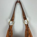 Michael Kors Leather Hobo Handbag Shoulder Bag Gold Plated Hardware Fulton Brown Photo 1