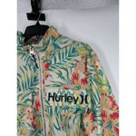 Hurley  Jacket Floral Colorful Windbreaker Full Zip Hood Running Surfing Large Photo 3