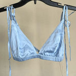 SKIMS  Bridal Triangle Silk Bralette in‎ Glacier size M NWT Photo 0
