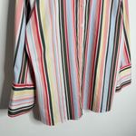 Chico's Chico’s Classic‎ Non Iron Chic Stress Striped Blouse MultiColor Large Chico 2 Photo 5