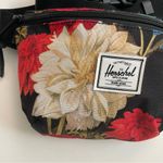 Herschel Supply Company Herschel Belt Bag Fanny Pack Floral Flower Striped Lining Travel Black Red Photo 2