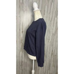 Fabletics Women's XS Navy Blue Long Sleeve Crew Neck Sweatshirt Photo 4