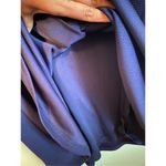 Suzanne Betro  Navy Sleeveless Cocktail A Line Pleated Dress Size M Photo 7