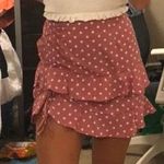 Zaful Pink Polka Dot Ruffle Skirt Photo 0