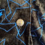 Vintage Wrangler Star Print Velvet Western Shirt Small Black Blue Long Sleeve Photo 8