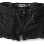 American Eagle Outfitters black fringed short shorts Size 6 Photo 0