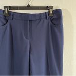 Akris Punto Pants Mikko Straight Leg Boyfriend Pants in Navy Blue Sz US 10 EUC Photo 2