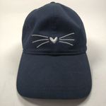 J.Crew Navy with Silver Cat Whisker Embroidery Dad Hat Baseball Cap Photo 1