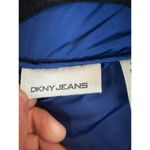 DKNY Y2K Blue Windbreaker Long Sleeve Zip Up Hooded Crop Rain Jacket Size Small Photo 7