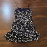 Princess Polly Polly navy blue & cream dotted mini dress size 2 Photo 4