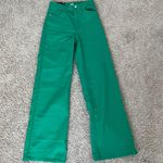 Divided Green High Waisted Wide Leg Pants Photo 2