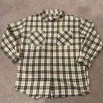 L LOVE Women's Boho Retro Oversize Fringe Flannel Shirt Yellow Photo 0