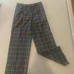 Forrest green plaid handmade vintage 80’s slacks medium fit Size 29 Photo 0