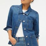 J.Crew  Denim Oversize Chore Jean Utility Jacket with Pockets Size XXS Photo 0