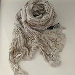 Vintage White Floral Embroidered Scarf 69”x19” Photo 0