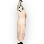 Vince Camuto  Ruffle Knee Length Sheath Dress Women's 2 Pink Blush One Shoulder Photo 5