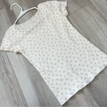 Brandy Melville Tshirt floral thermal waffle knit womens Cream (one size) pajama Photo 3