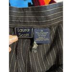 Laura Scott  Brown/Black Striped Dress Pants High Rise Zip Pockets Size 18‎ Photo 3