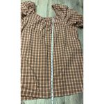 a.n.a  Plaid Mini Dress Apricot 2X New Puff Sleeves Photo 5
