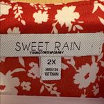Sweet Rain  Red and White Floral Blouse Photo 1