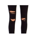 Current/Elliott NWT Stiletto in Jet Black Destroy Stretch Skinny Jeans 27 Photo 10