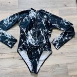 Urban Outfitters Midnight Storm Zip Long Sleeve Rash guard Swimsuit Size Medium Photo 0