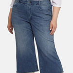 NYDJ Jeans Womens High Rise Wide Leg Capri Medium Wash Caliente Blue Size 6 Photo 0