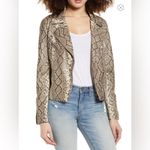 Vigoss NWT  Faux Leather Snakeskin Moto Jacket size Medium Photo 8