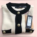 VERO MODA  Women’s Cream and Black Cardigan Size L Photo 8