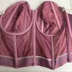 Goddess 46C American VINTAGE 90s Purple & Lilac Hand Dyed Floral Lace Bustier Size undefined Photo 4